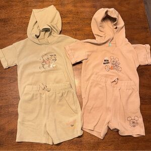 Bundle of Two Disney Baby Outfits - Winnie the Pooh & Mickey Mouse - Size 24 M